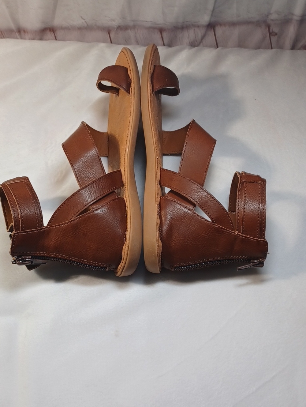 b.o.c brown gladiator toe loop comfort sandals ankle strap boho festival women 6 - Picture 9 of 13